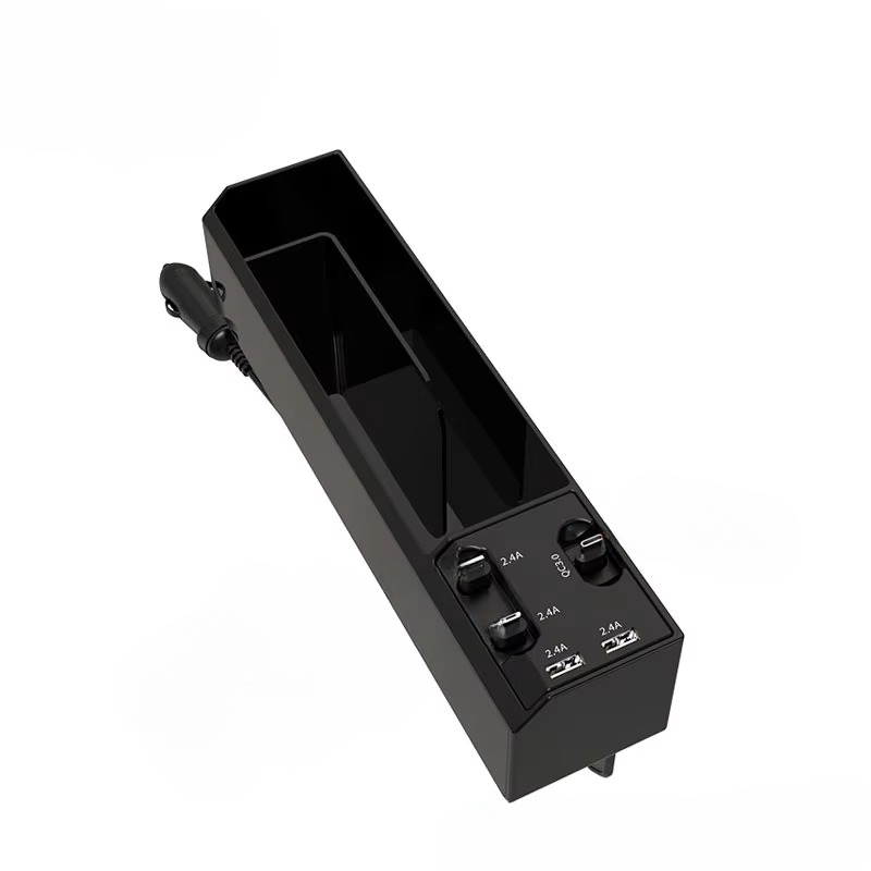 Car Organizer Storage Box with USB Charger