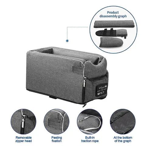Pet Car Safety Seat Carrier Bag for Small Pets