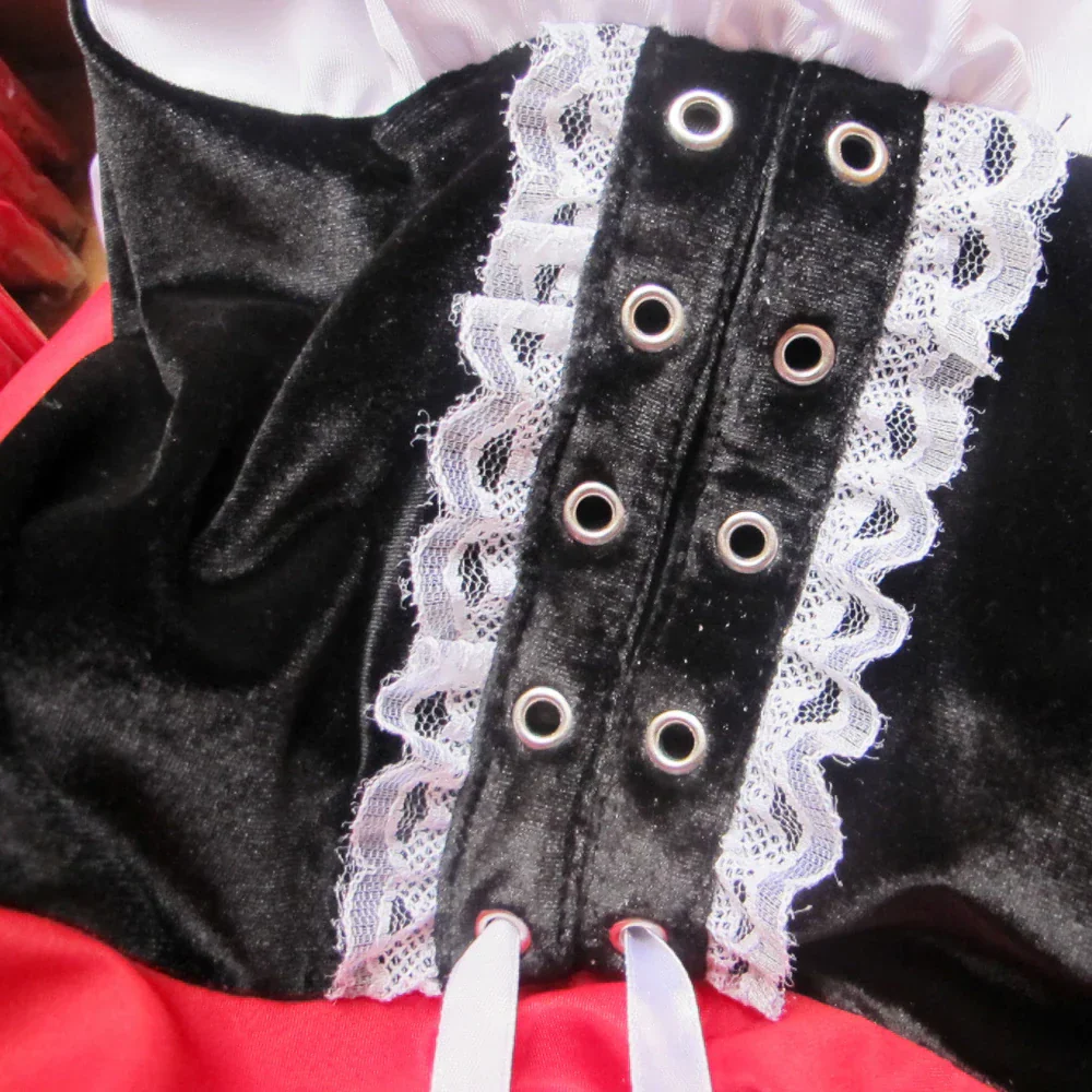Classic Red Cape Women's Costume Dress