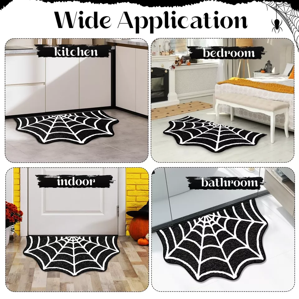 Spooky Spider Halloween Floor Mat