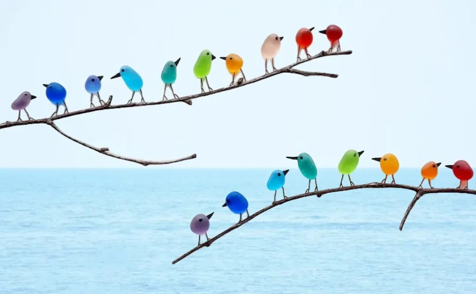 Beachy Bird Figurine Ocean Inspired Decor