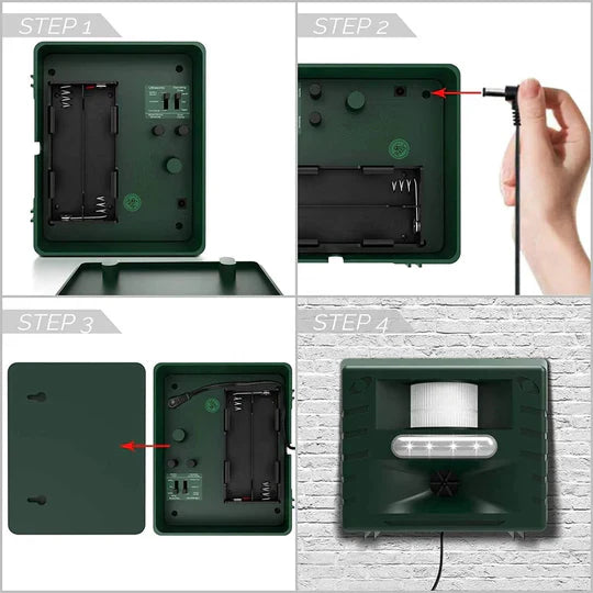 Outdoor Bird Deterrent Ultrasonic Repeller Device