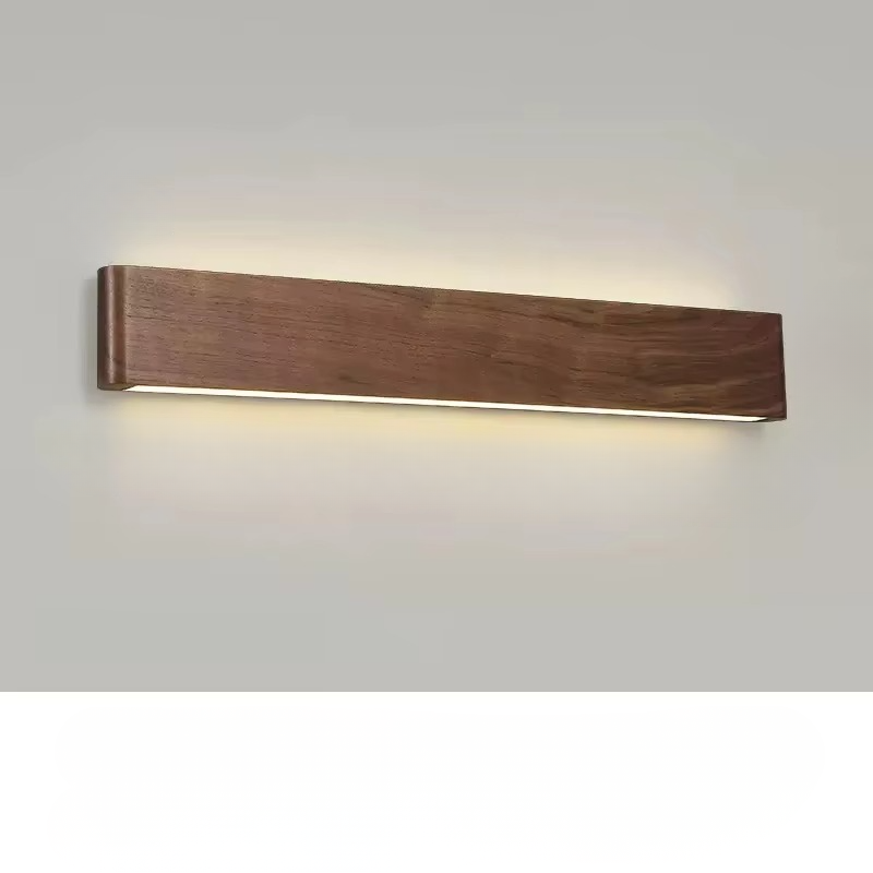 Rustic Wood LED Wall Lamp for Home Decor