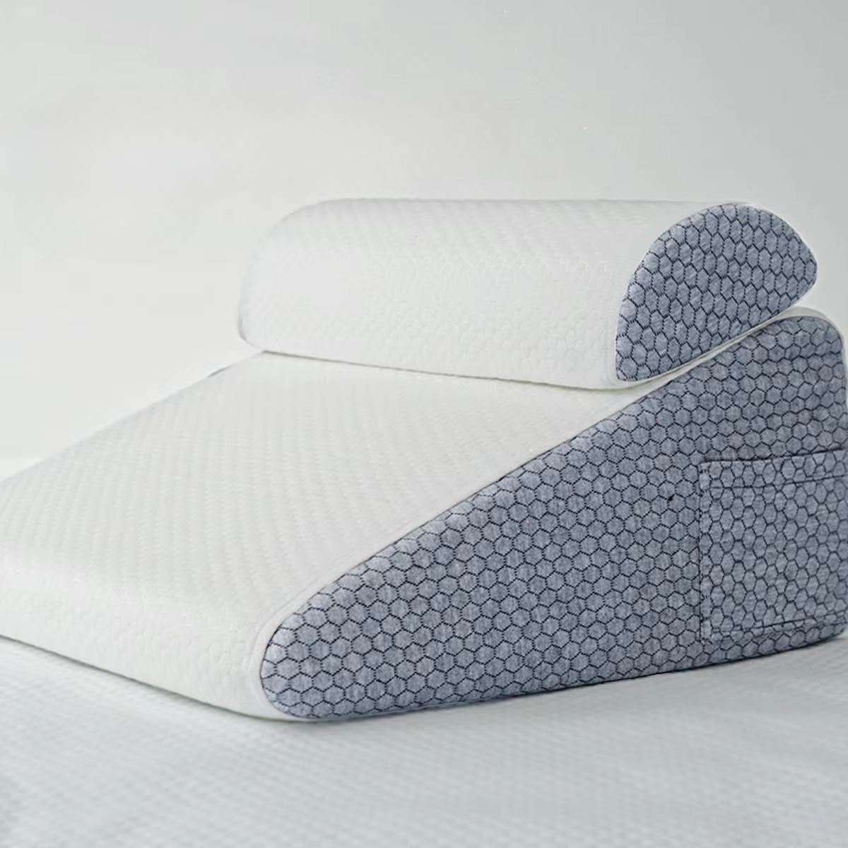 Supportive Foam Contour Wedge Pillows with Cooling Covers