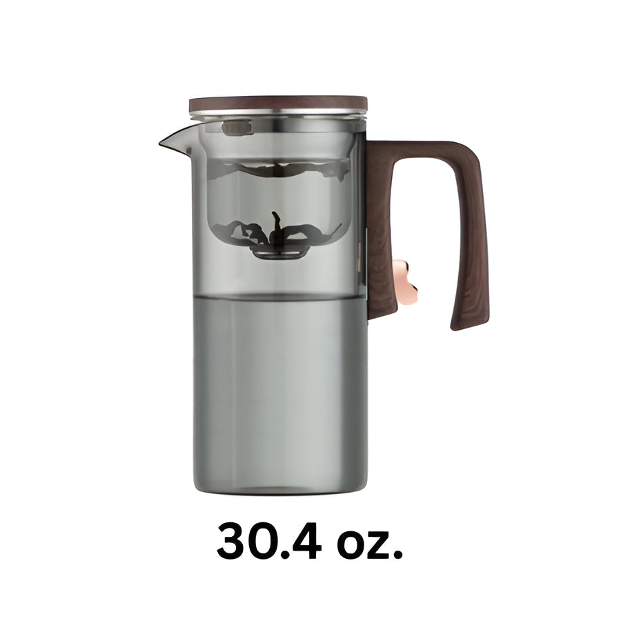 Clear Glass Infuser Teapot with Insulated Handle