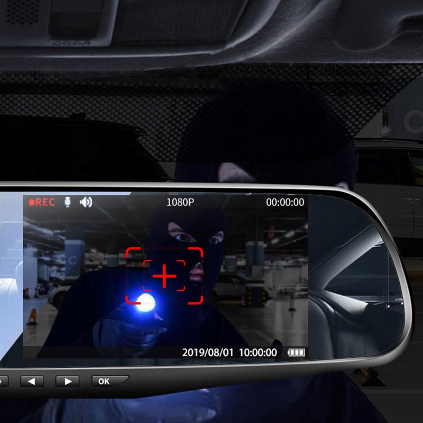 HD Car Rear View Mirror Camera 4.3 Dash Cam
