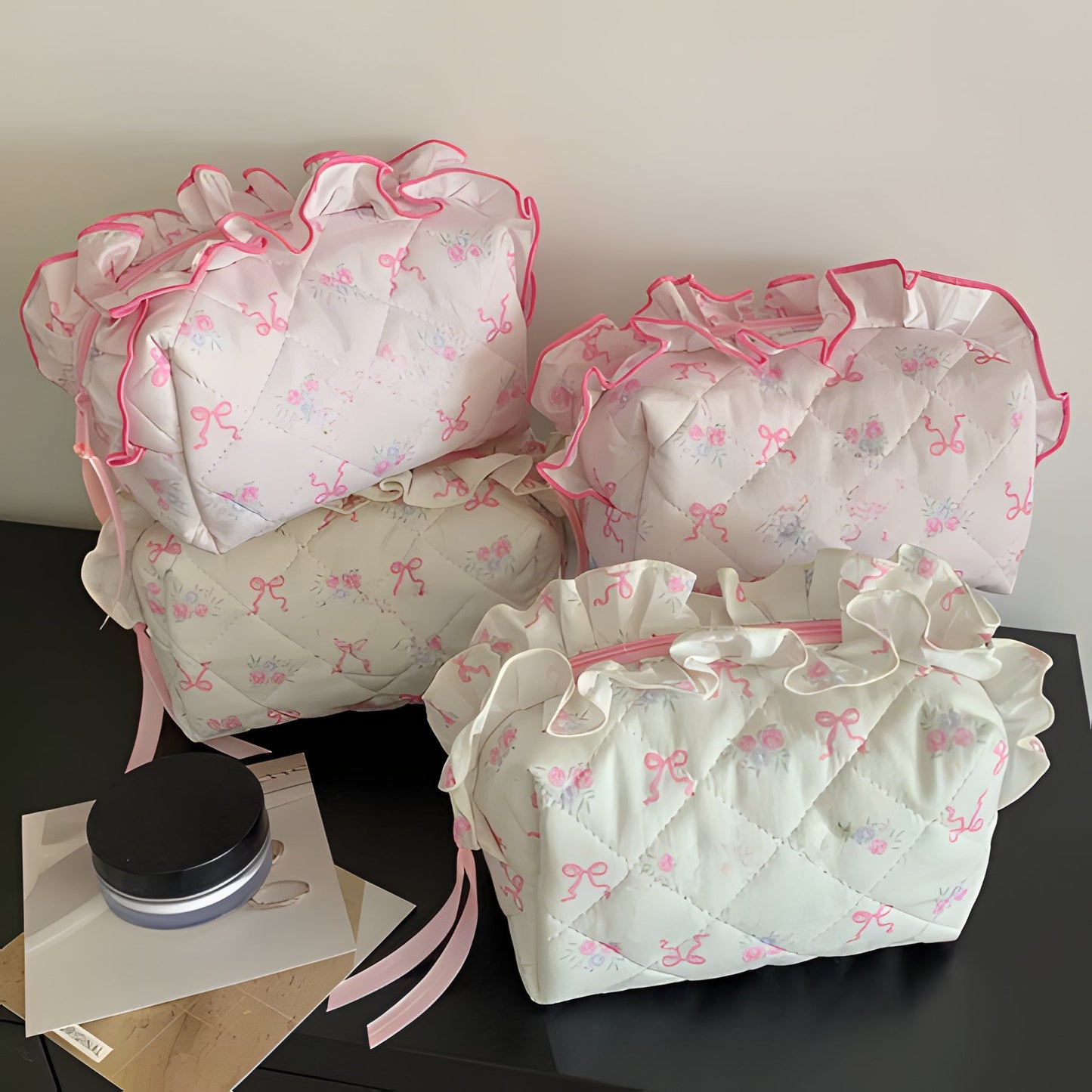Pretty Floral Cosmetic Purse for Ladies
