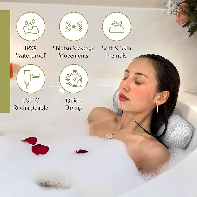 Relaxing Spa Bath Pillow with Suction Cups