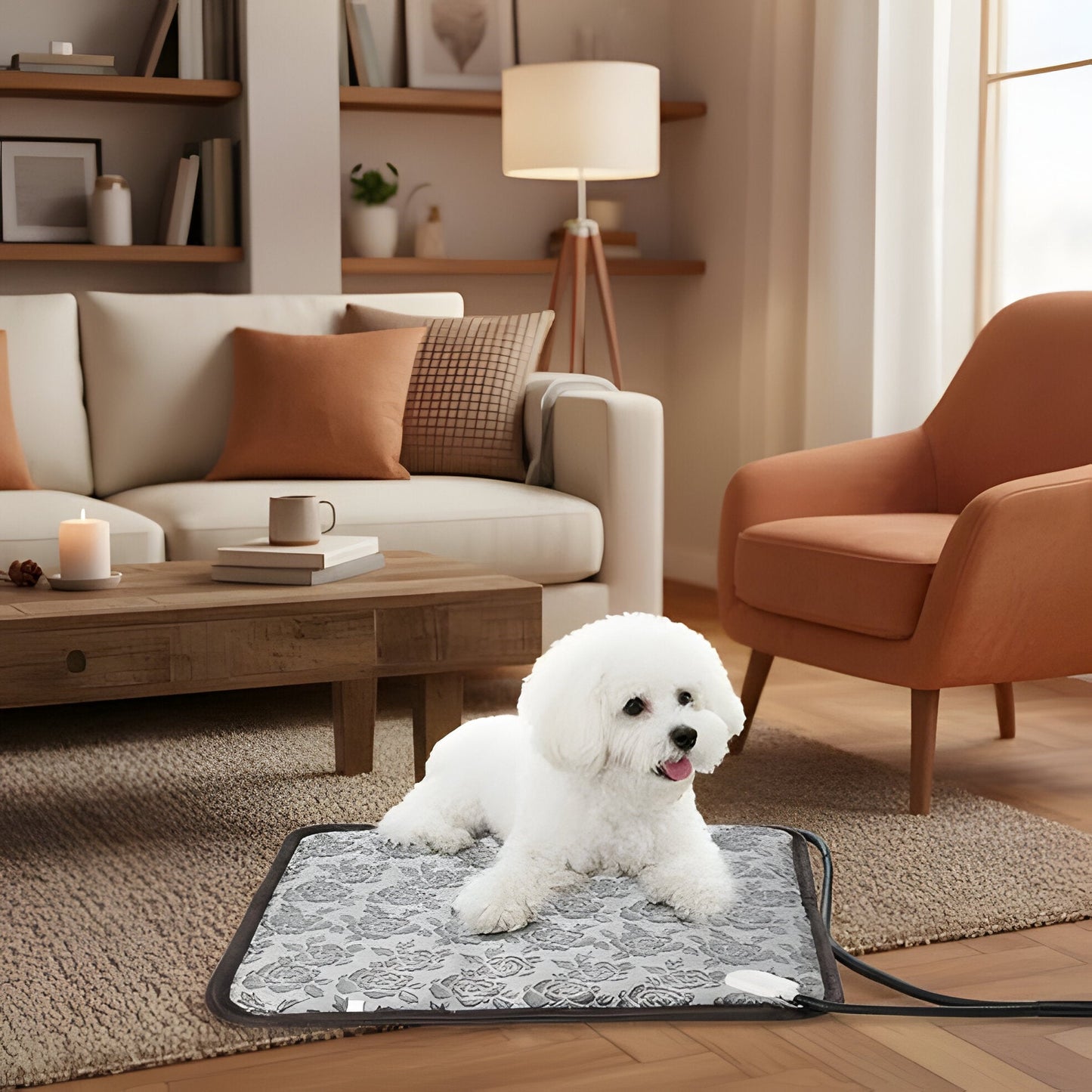 Warm Pet Heat Pad with Thermostat and Waterproof Coating