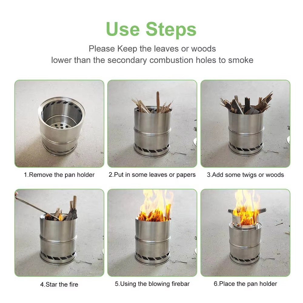 Compact Portable Camping Cook Stove - Outdoor Stainless Steel BBQ