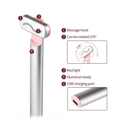 Advanced Anti Aging Facial Massager with Red Light Therapy