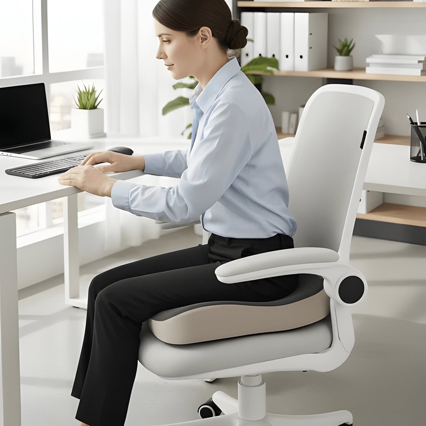 Comfortable Ergonomic Chair Cushion with Back Support