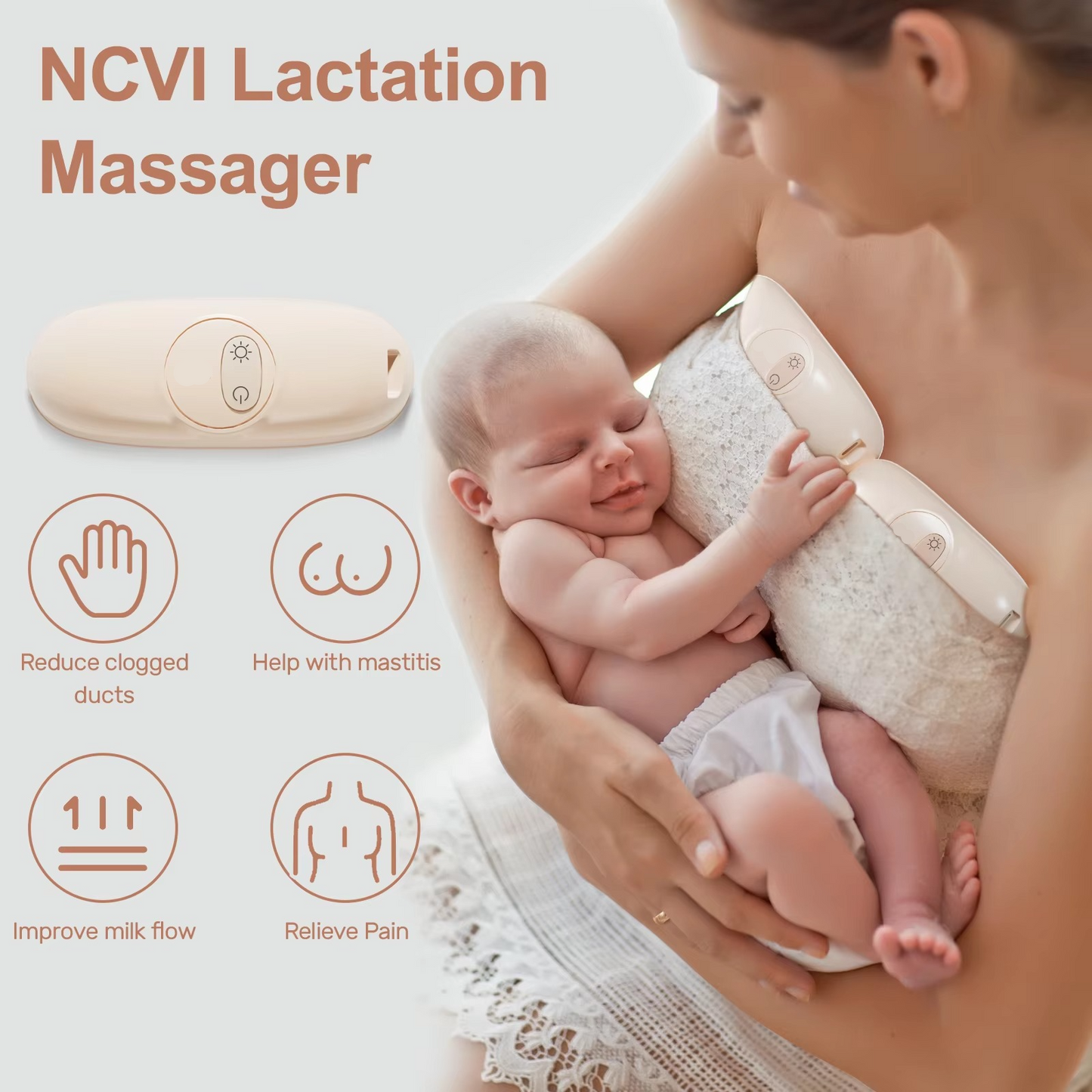 Warm Breast Massager for Nursing Relief