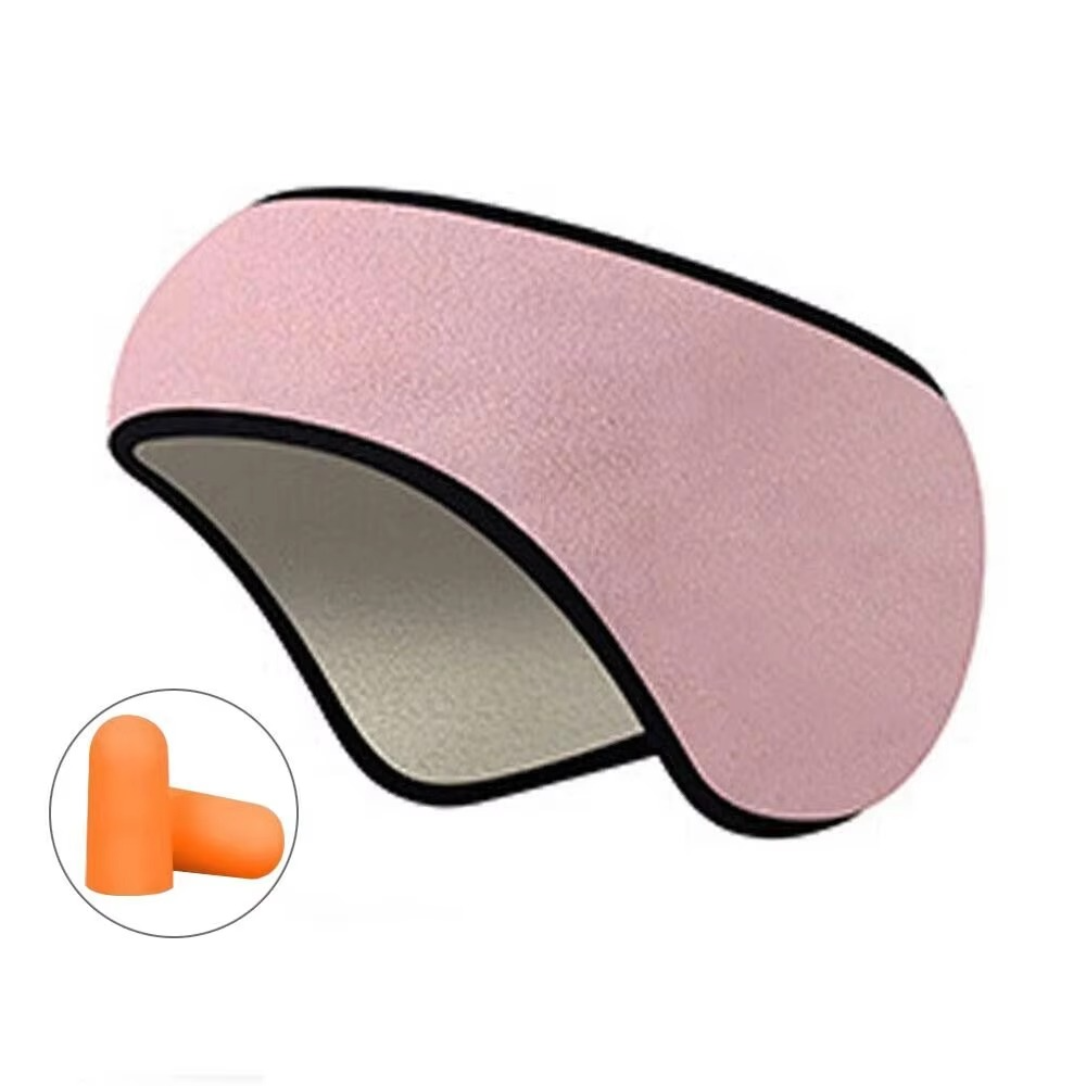 Comfortable Black Sleep Eye Mask with Ear Plugs