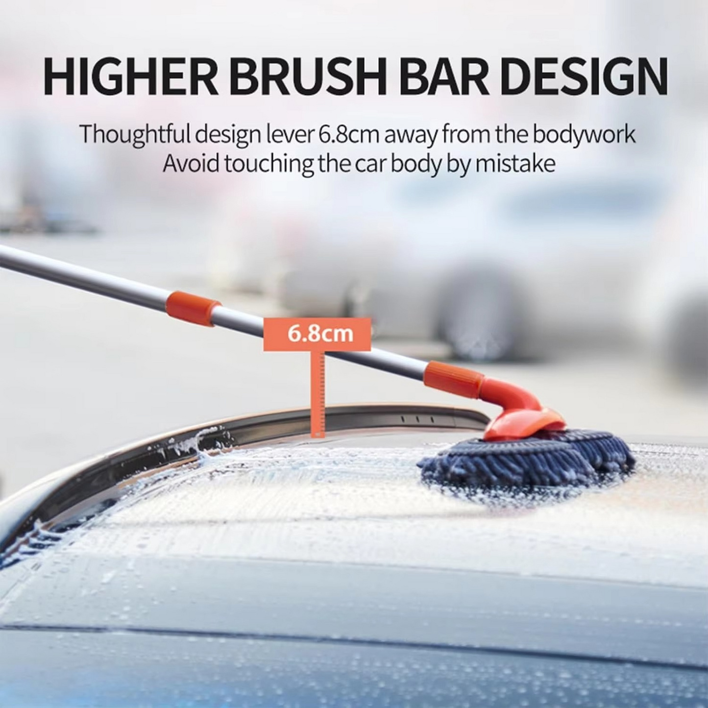 Soft Microfiber Auto Cleaning Mop with Extendable Handle