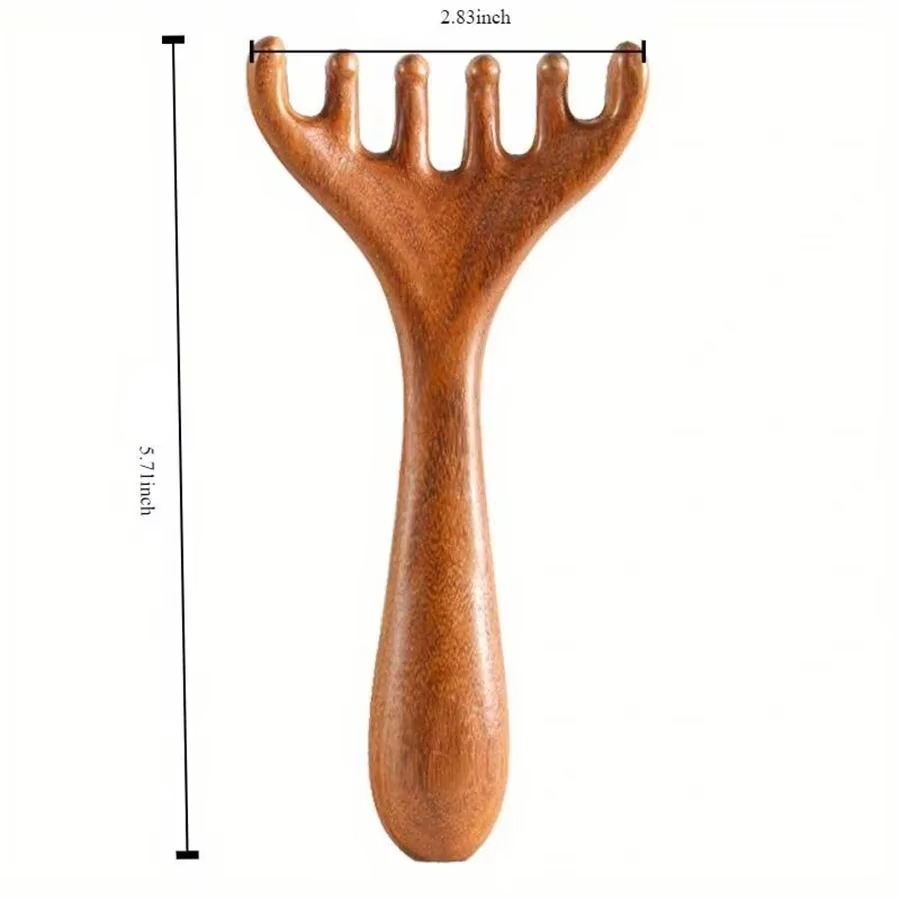 Wooden Massage Tool for Scalp Relaxation