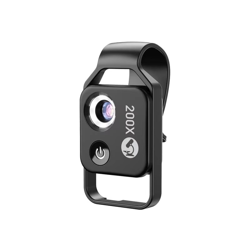 High Power 200X Phone Microscope Lens with Clip