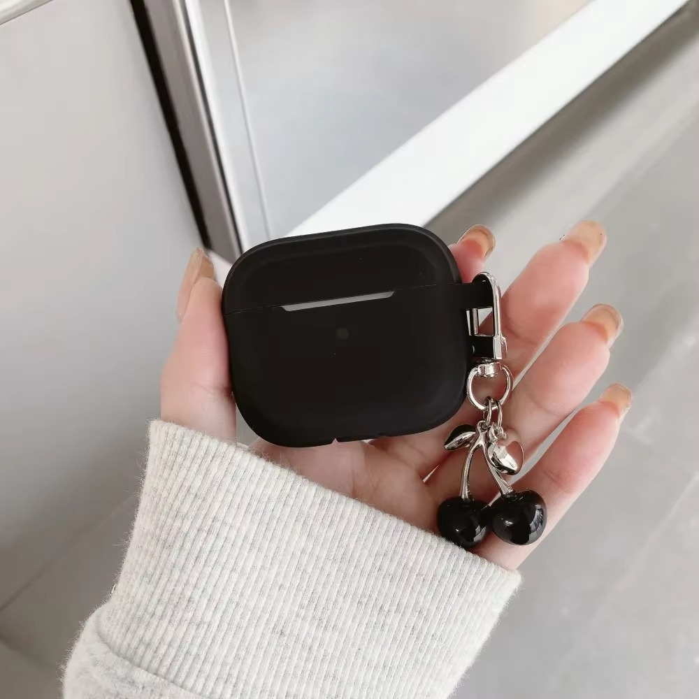 Clear Cover with Cute Cherry Charm for AirPods