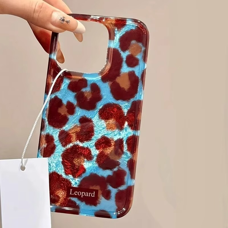 Fashionable Pink Green Animal Print Phone Cover