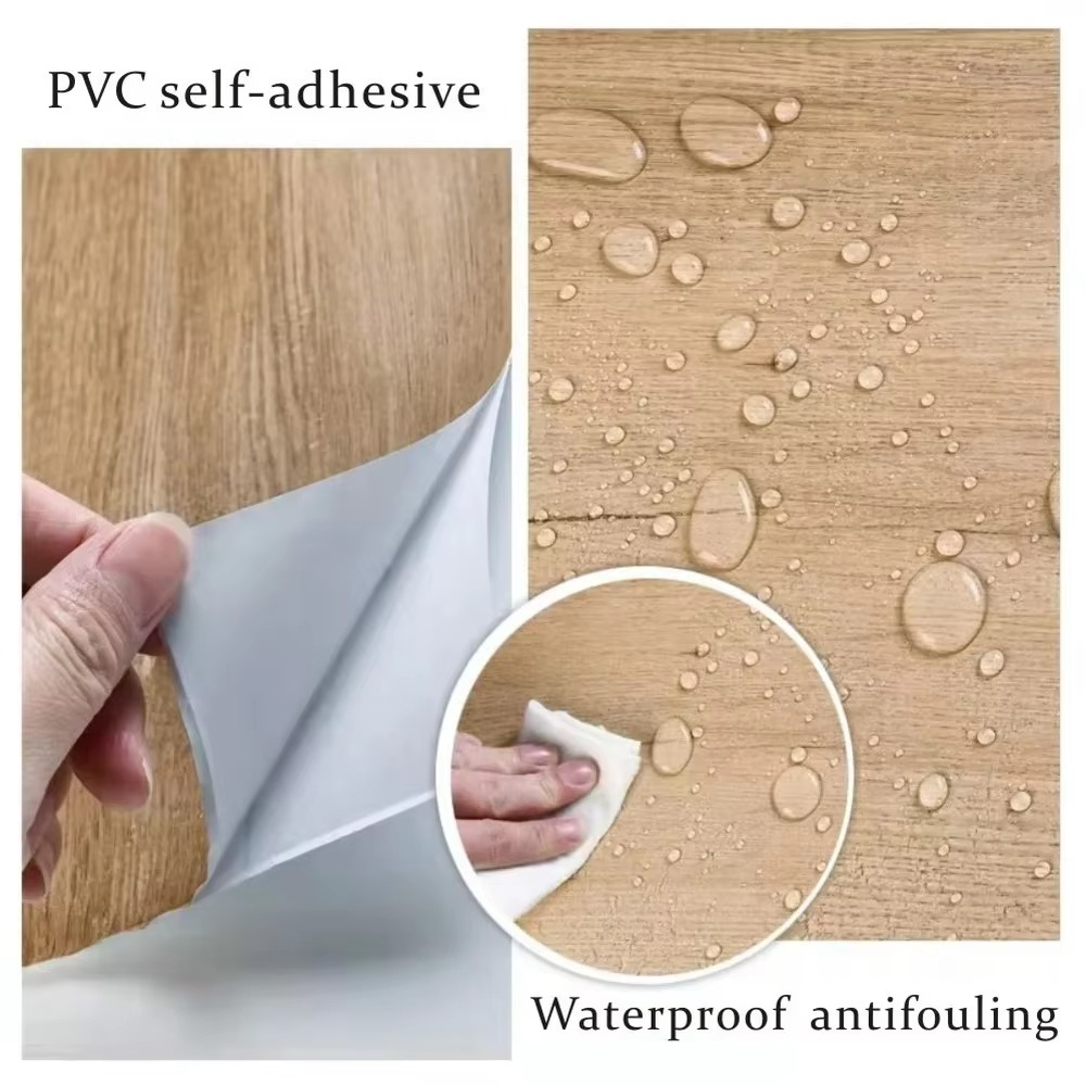 Easy Peel Wood Pattern Wall Paper Roll