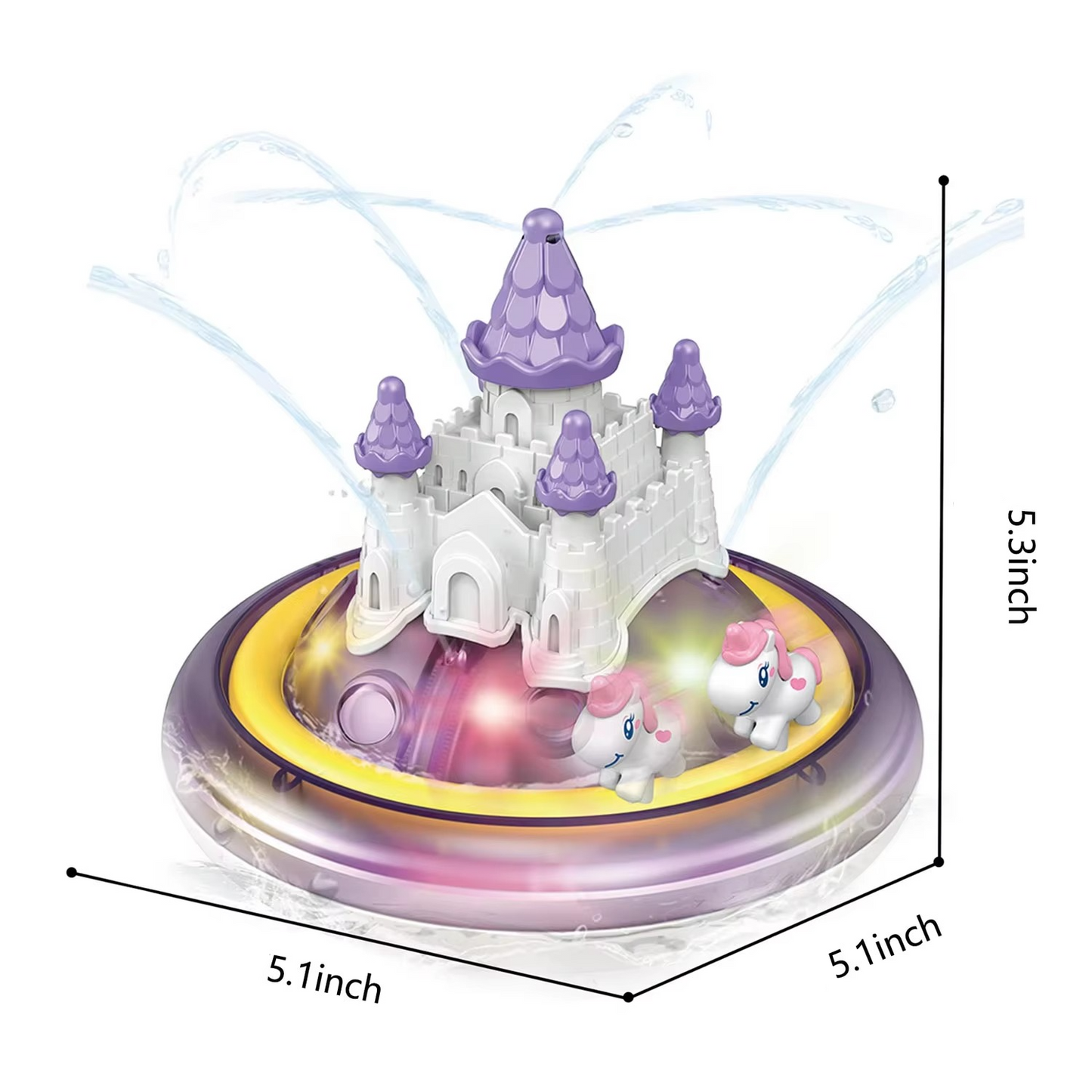 Colorful LED Water Spray Bath Toy for Children