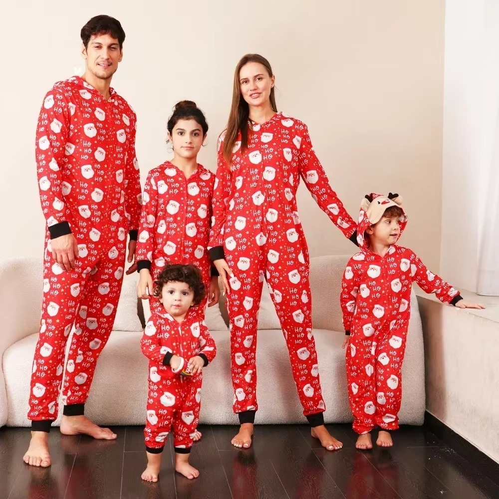 Fun Family Holiday Pajama Set Cozy Christmas Jumpsuits