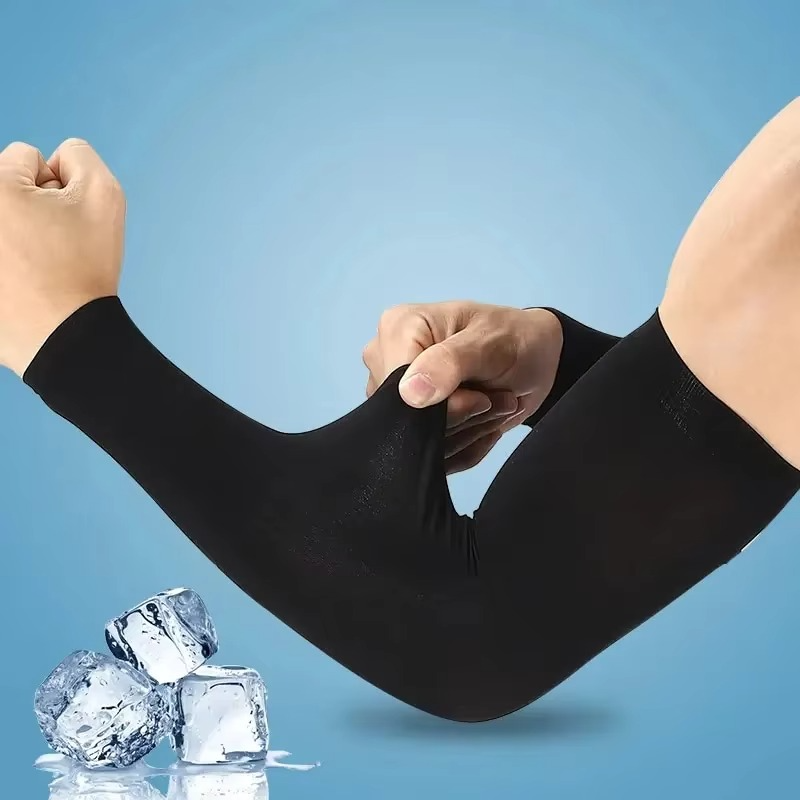 Cooling Sunblock Athletic Arm Sleeves for Men Women