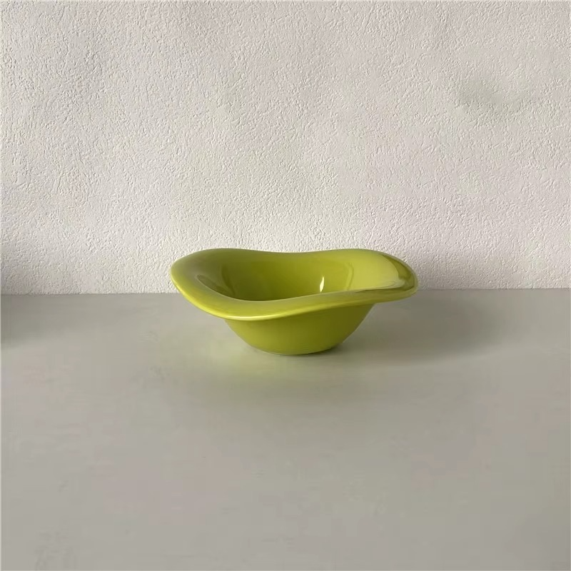 White Porcelain Dessert Bowl, Asian Style Saucer Dish
