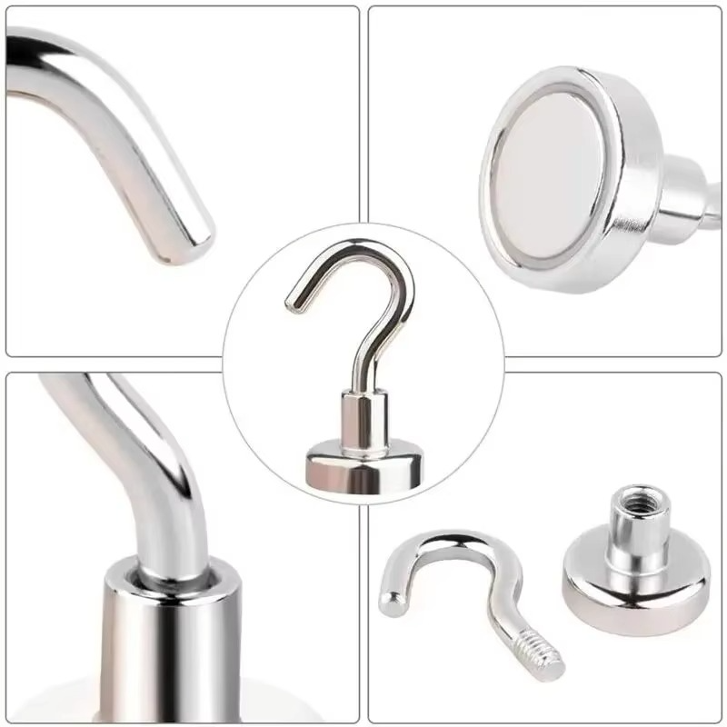 Heavy Duty 10 Pack Magnetic Hooks Set