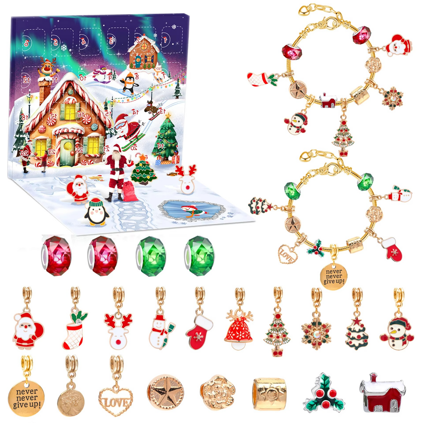 Fun Countdown Advent Calendar Jewelry Gift Set