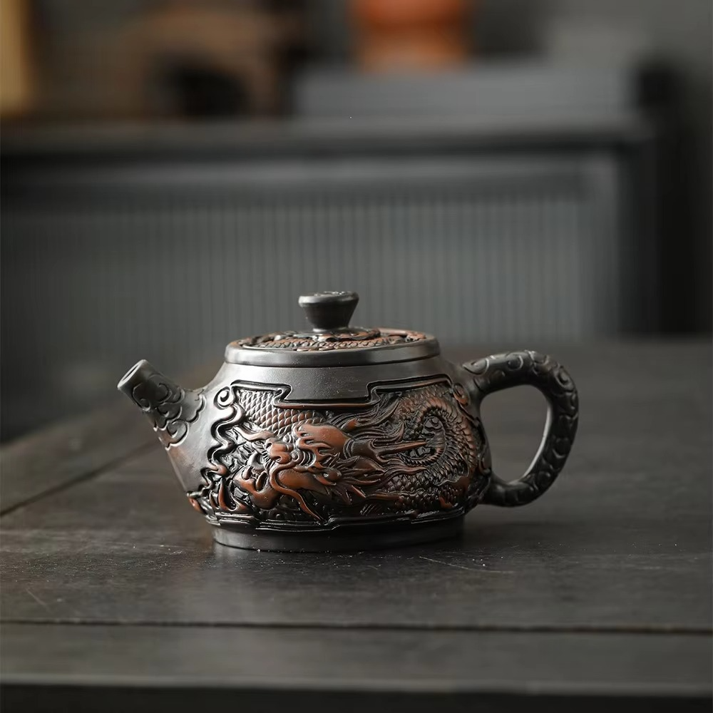 Colorful Ceramic Dragon Tea Infuser Pot