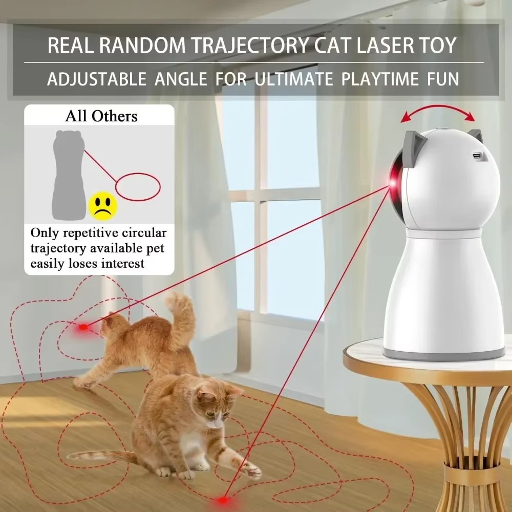 Automatic Laser Pointer Toy for Indoor Cats Play