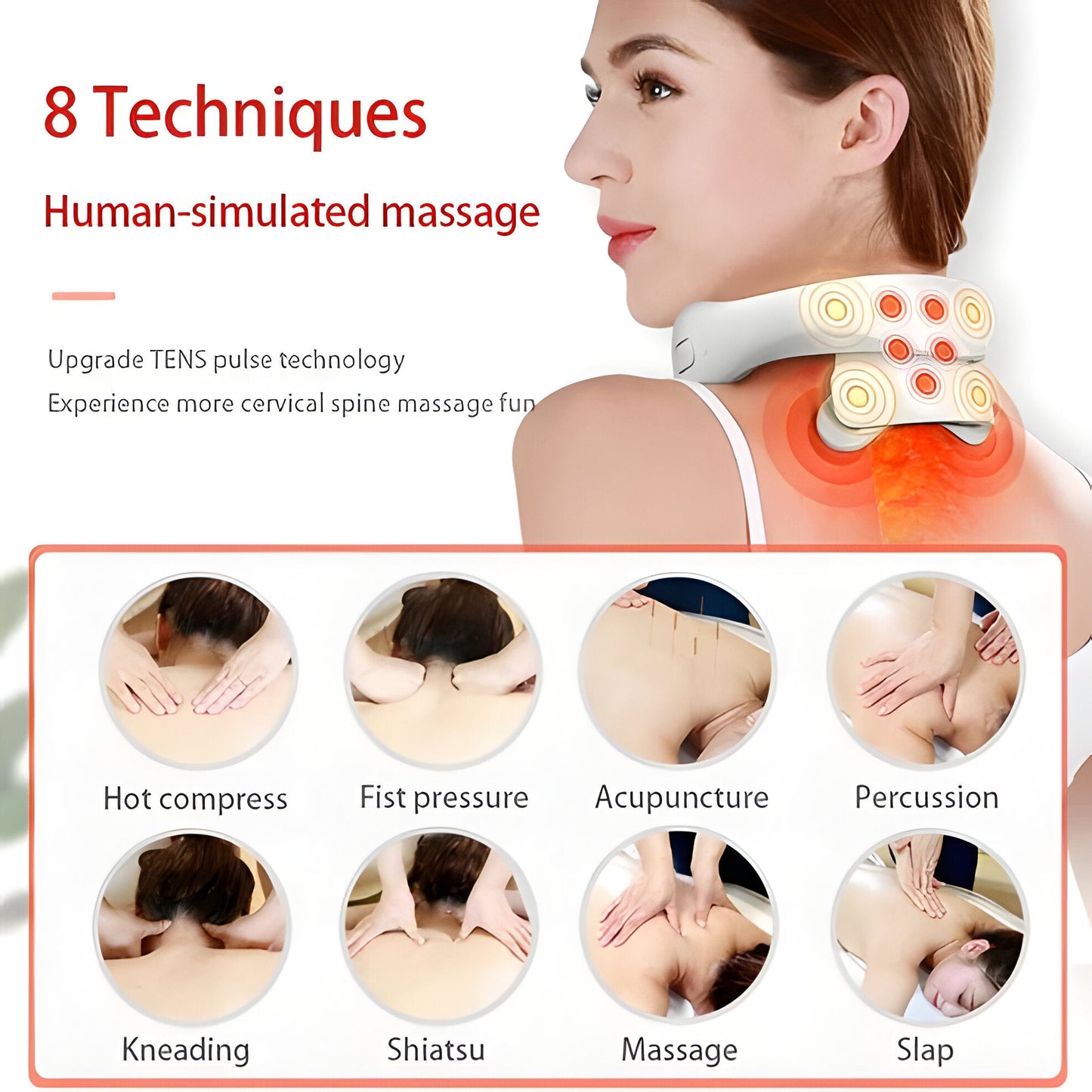 Therapeutic Heat Massage Pillow For Neck Relief