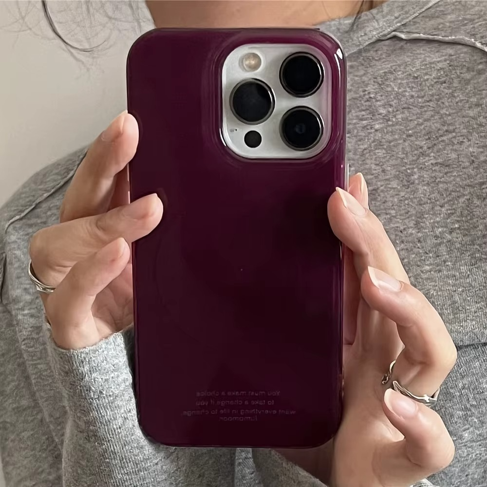Purple Wireless Charging Phone Case for iPhone - Slim Cover