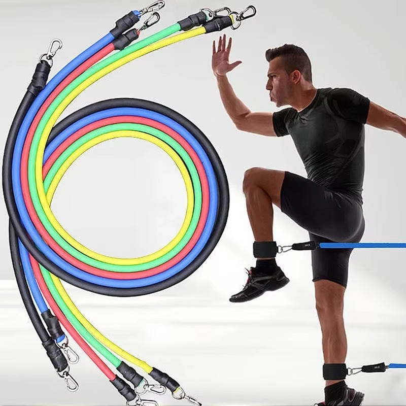 Home Gym 11pc Resistance Band Exercise Kit
