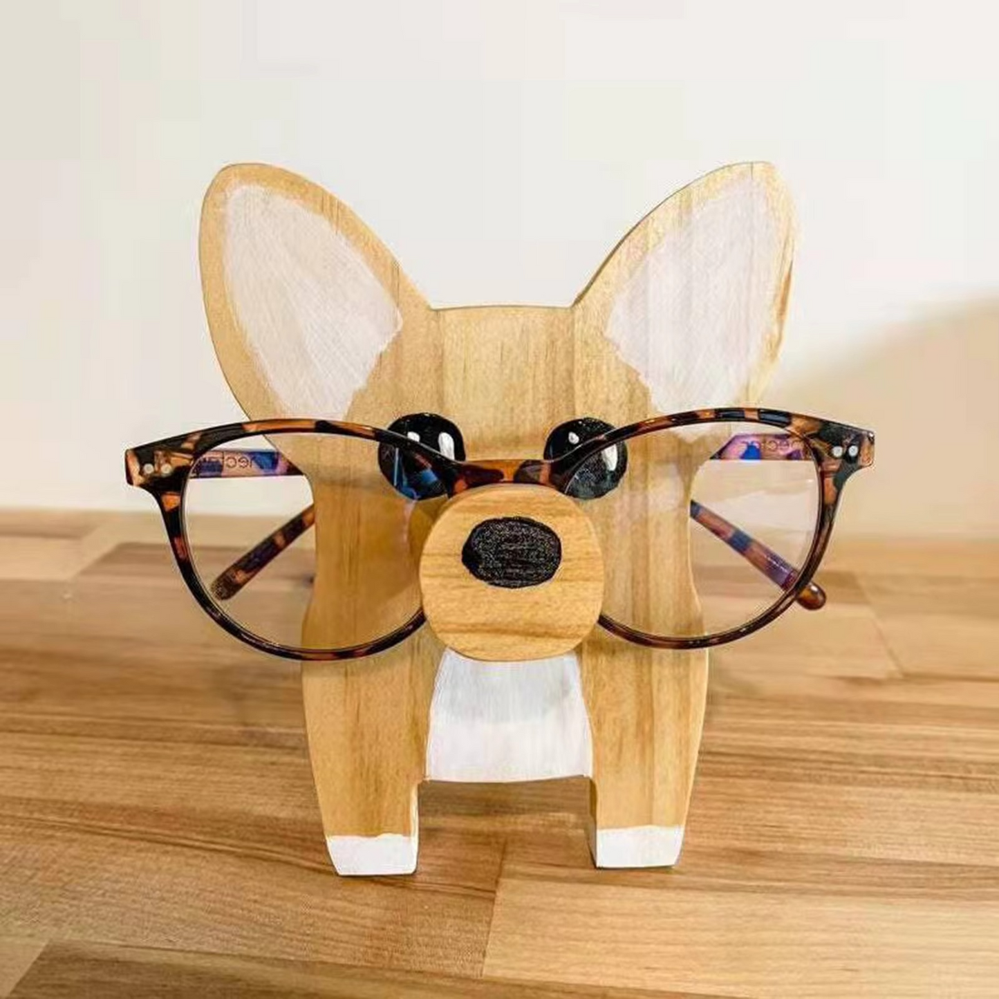 Cute Pet Wooden Eyeglass Holder