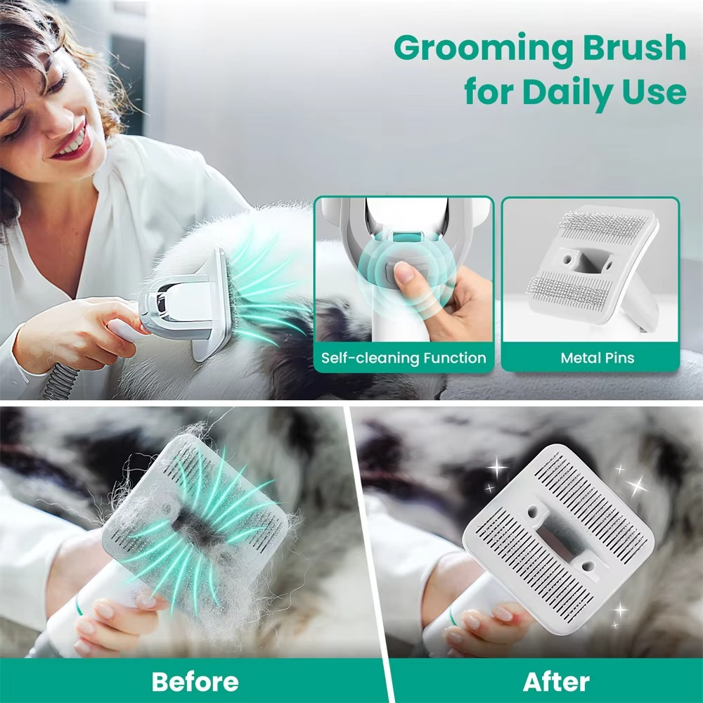 Quiet Pet Grooming Kit with Shedding Tools and Vacuum