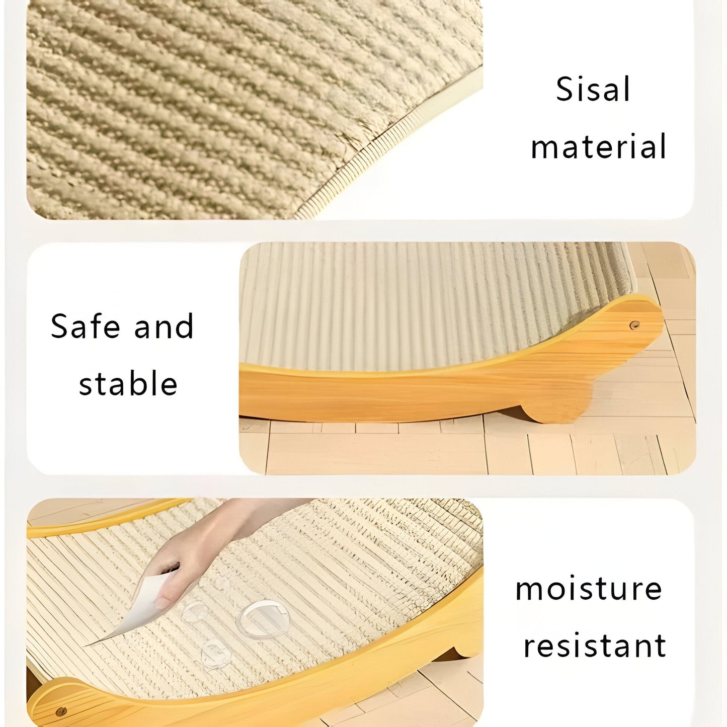 Natural Pet Scratcher with Comfortable Hideaway Bed