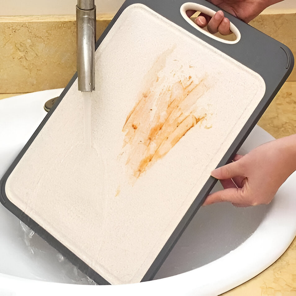 Durable Wooden Handle Stainless Steel Cutting Board