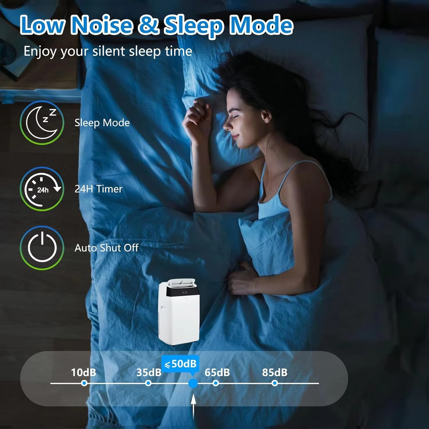Compact 14000 BTU Portable AC Unit with Remote Control