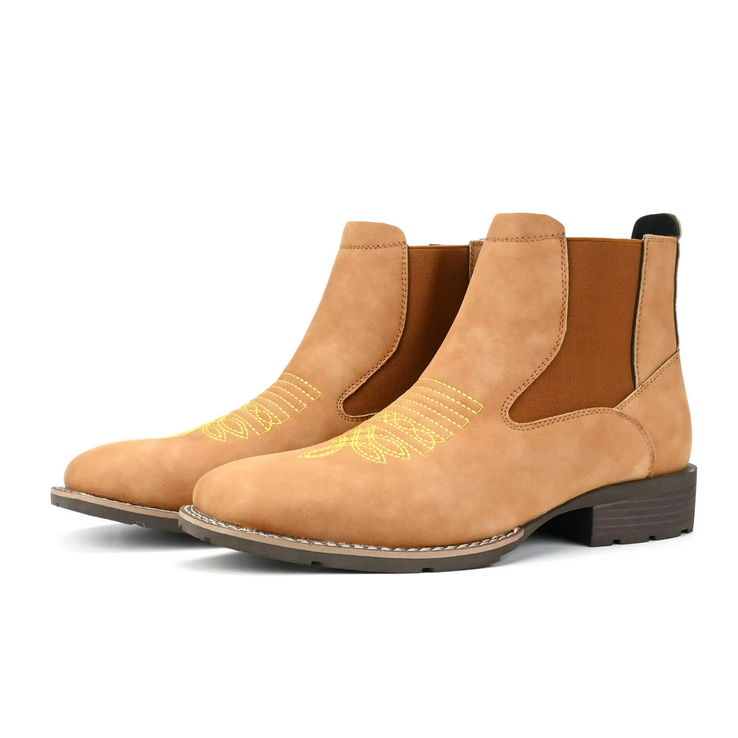 Vintage Style Leather Chelsea Boots for Men