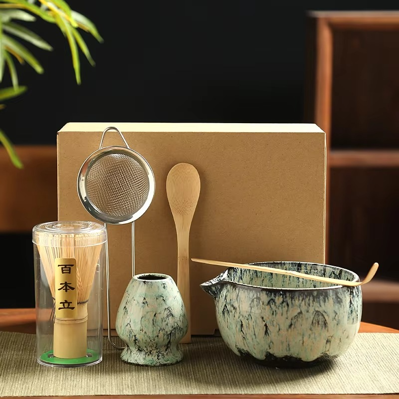 Traditional Green Tea Ceremony Set with Accessories