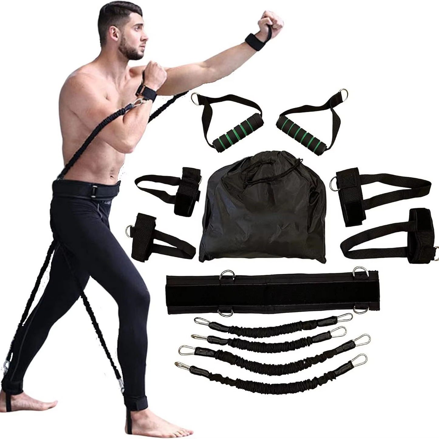 Home Gym Exercise Weight Lifting Belt Set