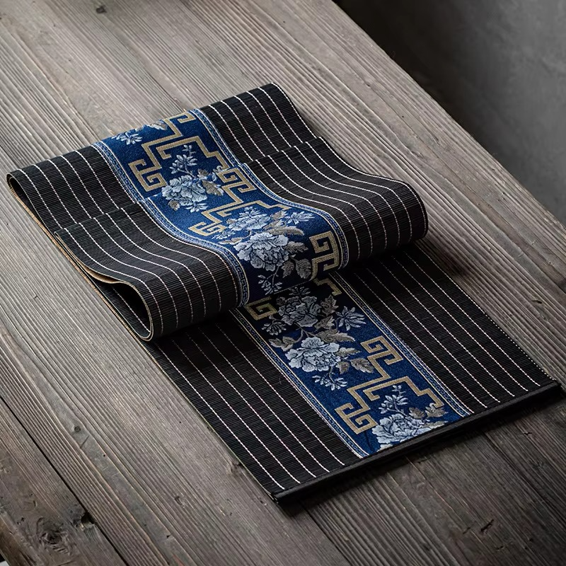 Natural Floral Bamboo Table Runner