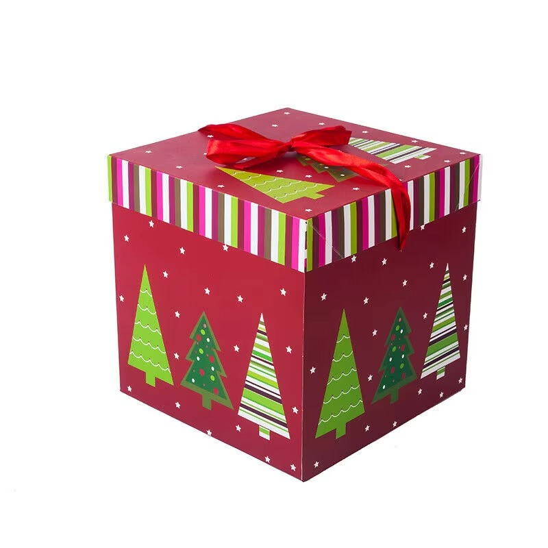 Festive Holiday Gift Box Set for Cookies and Candy