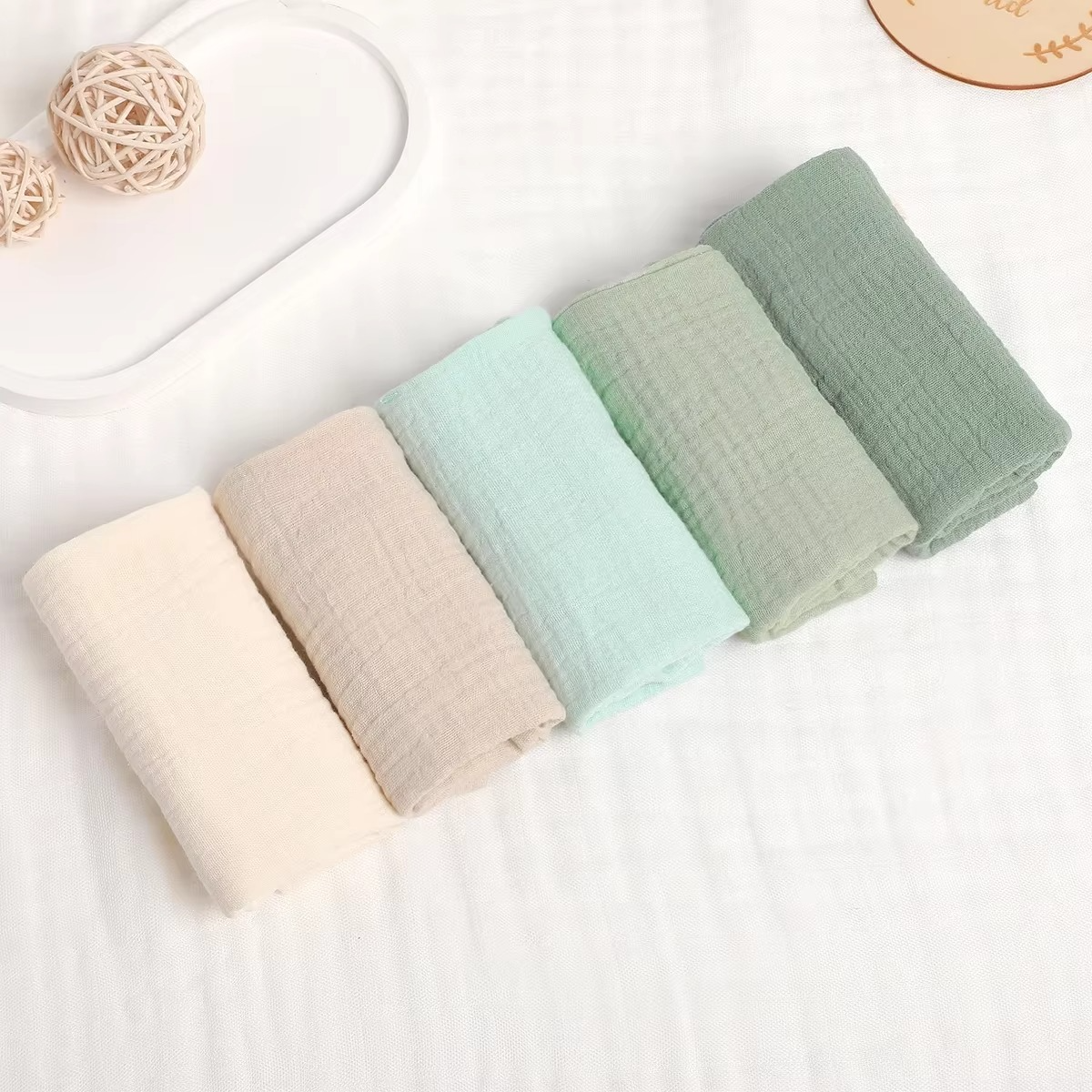 Gentle 6-Piece Organic Cotton Baby Towel Set