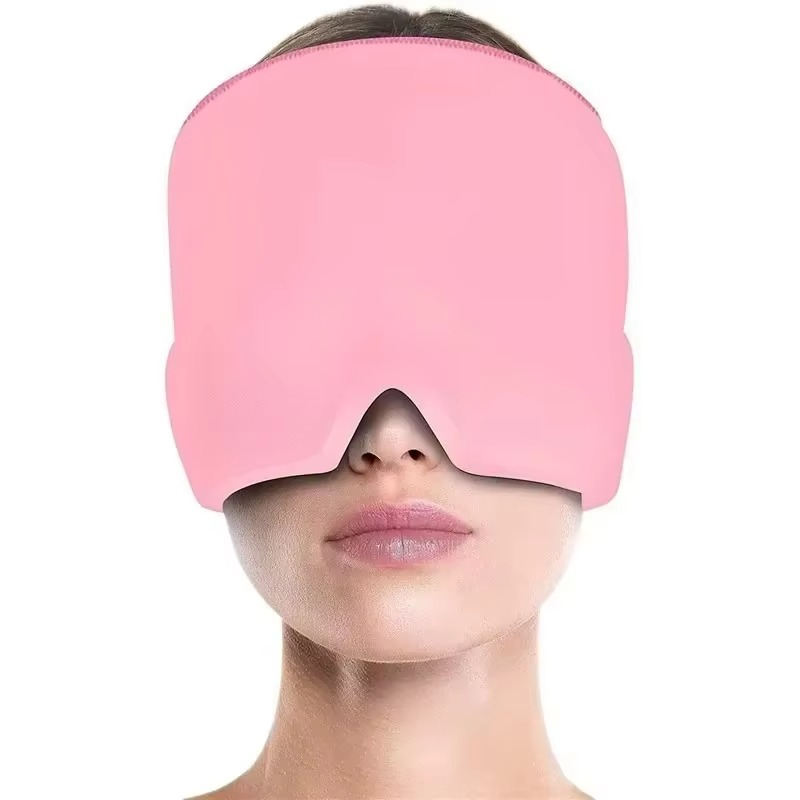 Relaxing Cold Hot Head Ice Wrap with Eye Mask