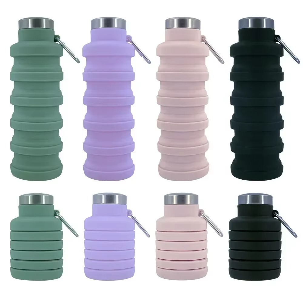 Foldable BPA Free Water Bottle – Compact Travel Sports Flask