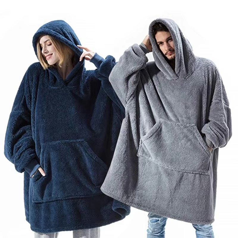 Cozy Large Throw Hooded Blanket for Him and Her
