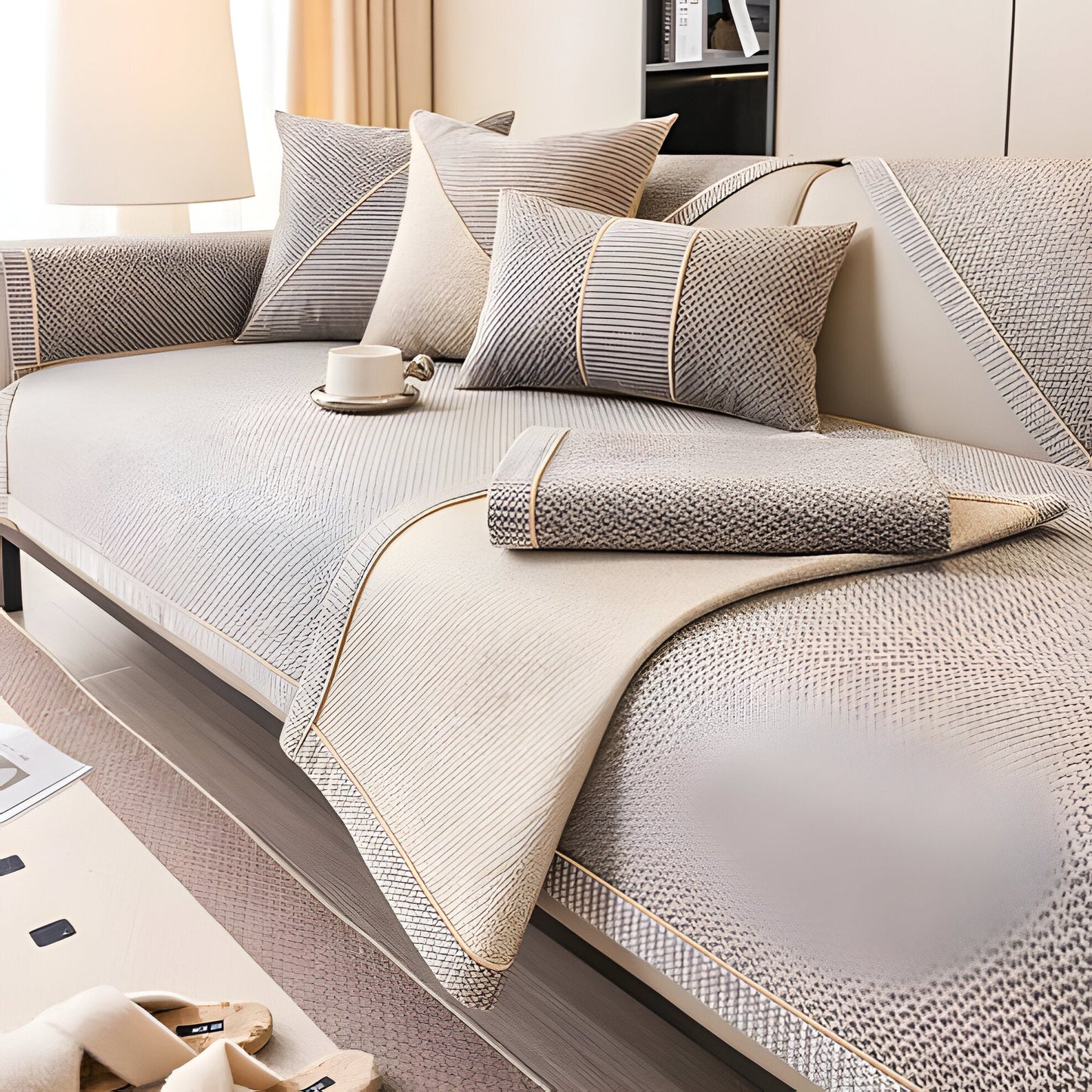 Soft Breathable Slip Resistant Couch Cover for Homes